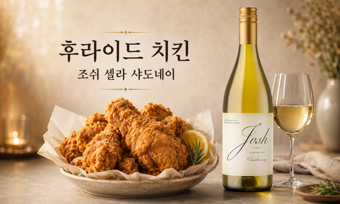 후라이드 치킨과 조쉬 셀라 샤도네이 페어링